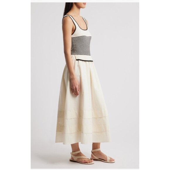 Moon River Striped Knit Top Maxi Dress Size Medium 6 US New With Tag - Picture 5 of 5